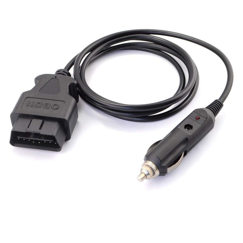 OLLGEN 3M/9.8ft Car OBDII Vehicle ECU Emergency Power Supply Cable Car Memory Save Any 12V DC Power Source OBD Male Connector Cable Adapter - Image 1